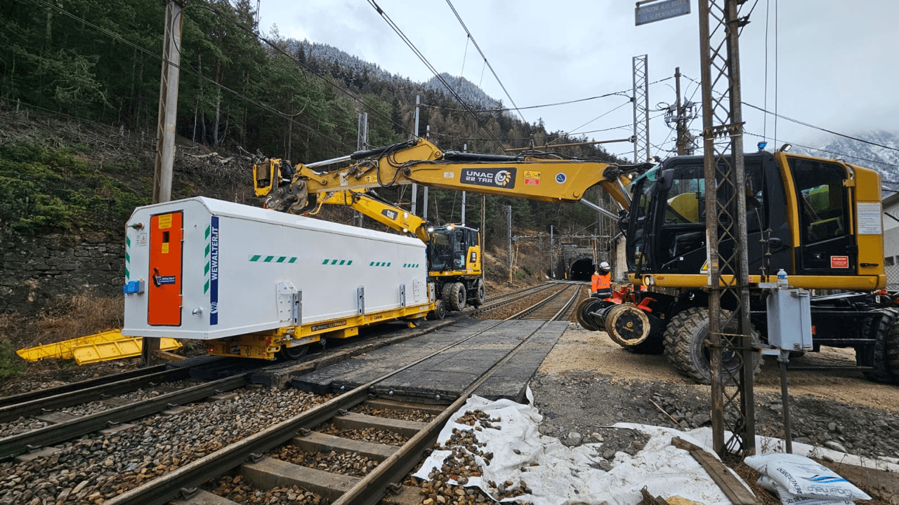 UNAC Flextrailer remorque M323 - Engin de maintenance ferroviaire Gavend TP